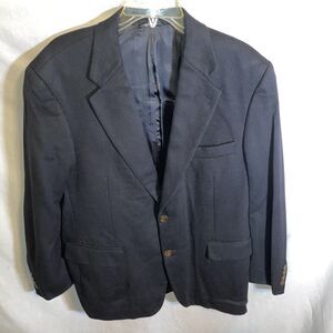 Unbranded Men’s Dress Blazer Size 42R Black 100% Cashmere Business Formal City